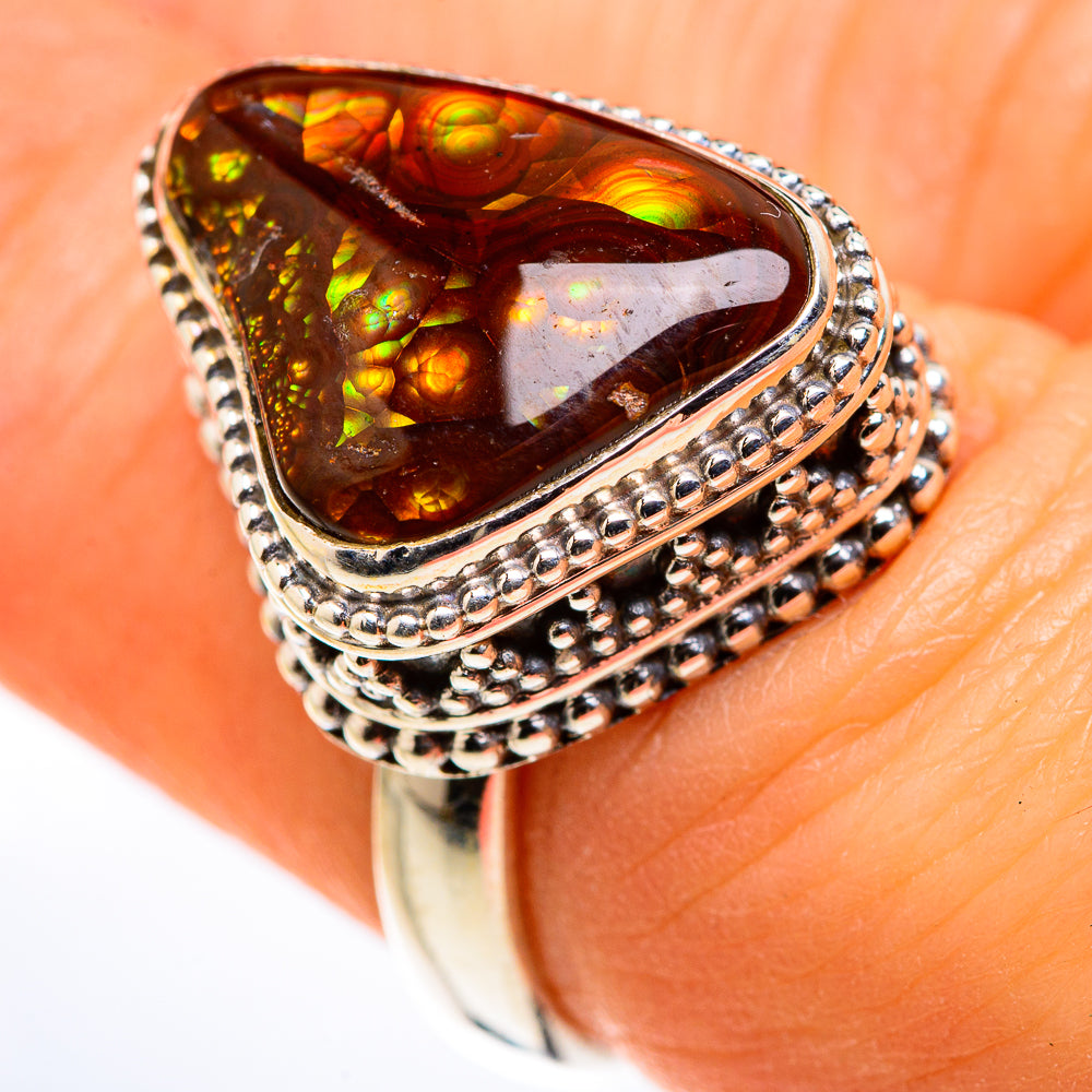 Mexican Fire Agate Rings handcrafted by Anasilvercos - RING127298