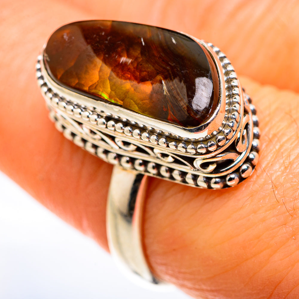 Mexican Fire Agate Rings handcrafted by Anasilvercos - RING127299