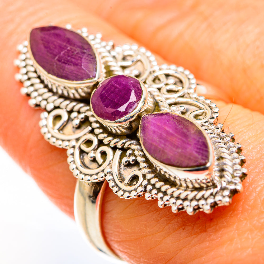 Red Sillimanite Rings handcrafted by Anasilvercos - RING127300