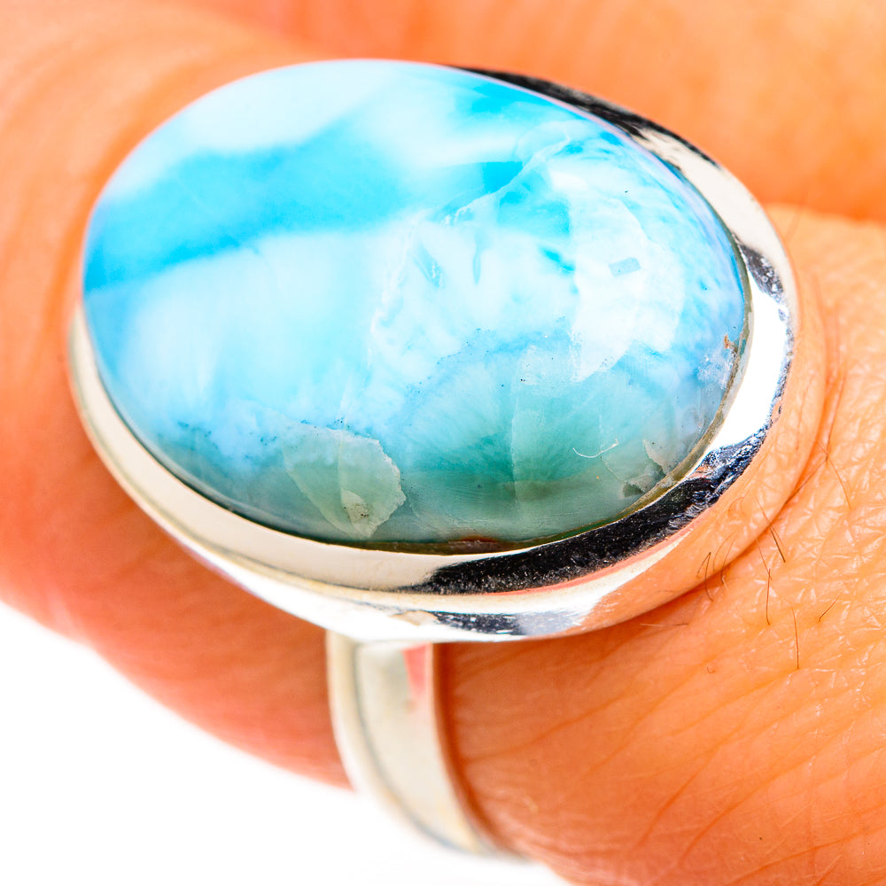 Larimar Rings handcrafted by Anasilvercos - RING127313