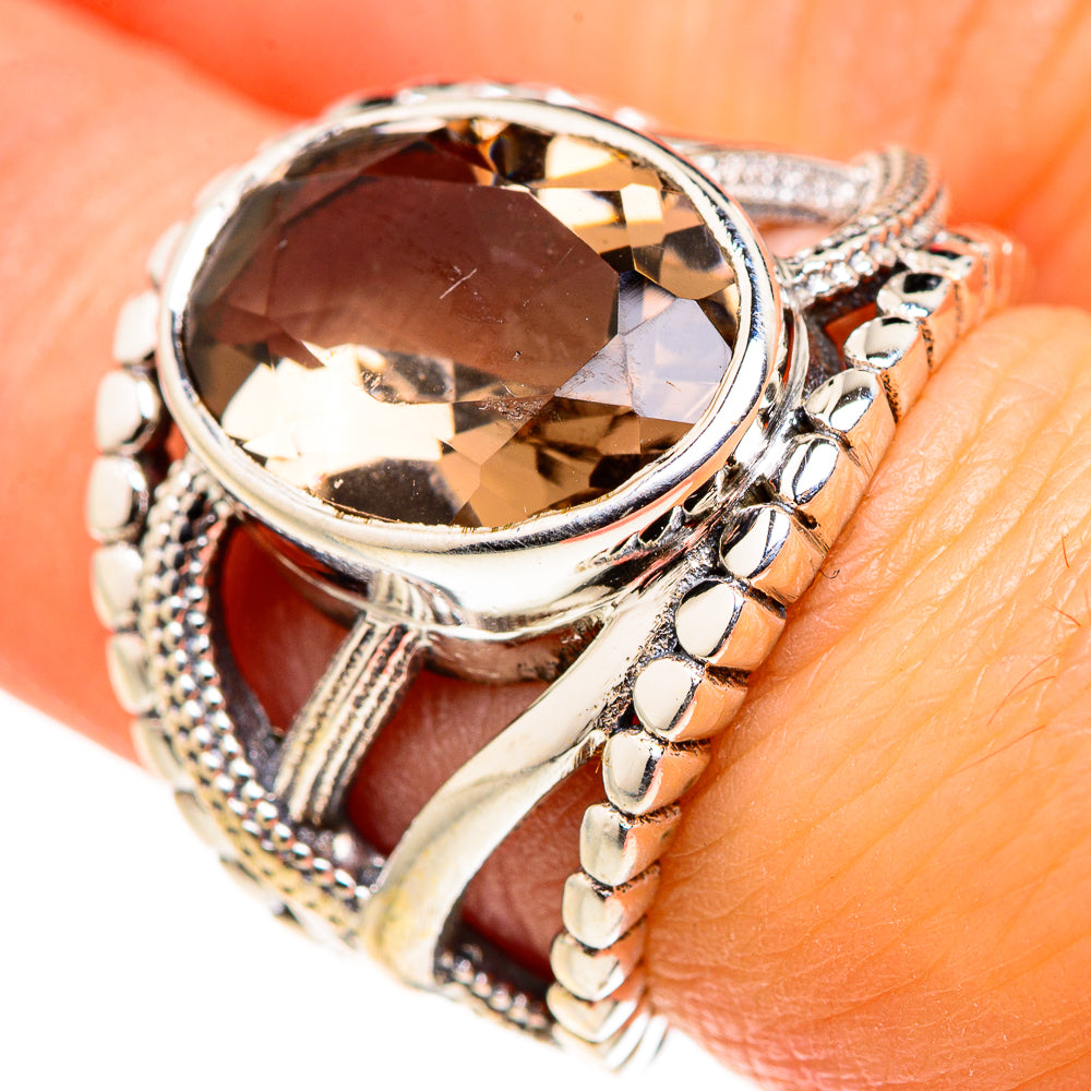 Smoky Quartz Rings handcrafted by Anasilvercos - RING127317