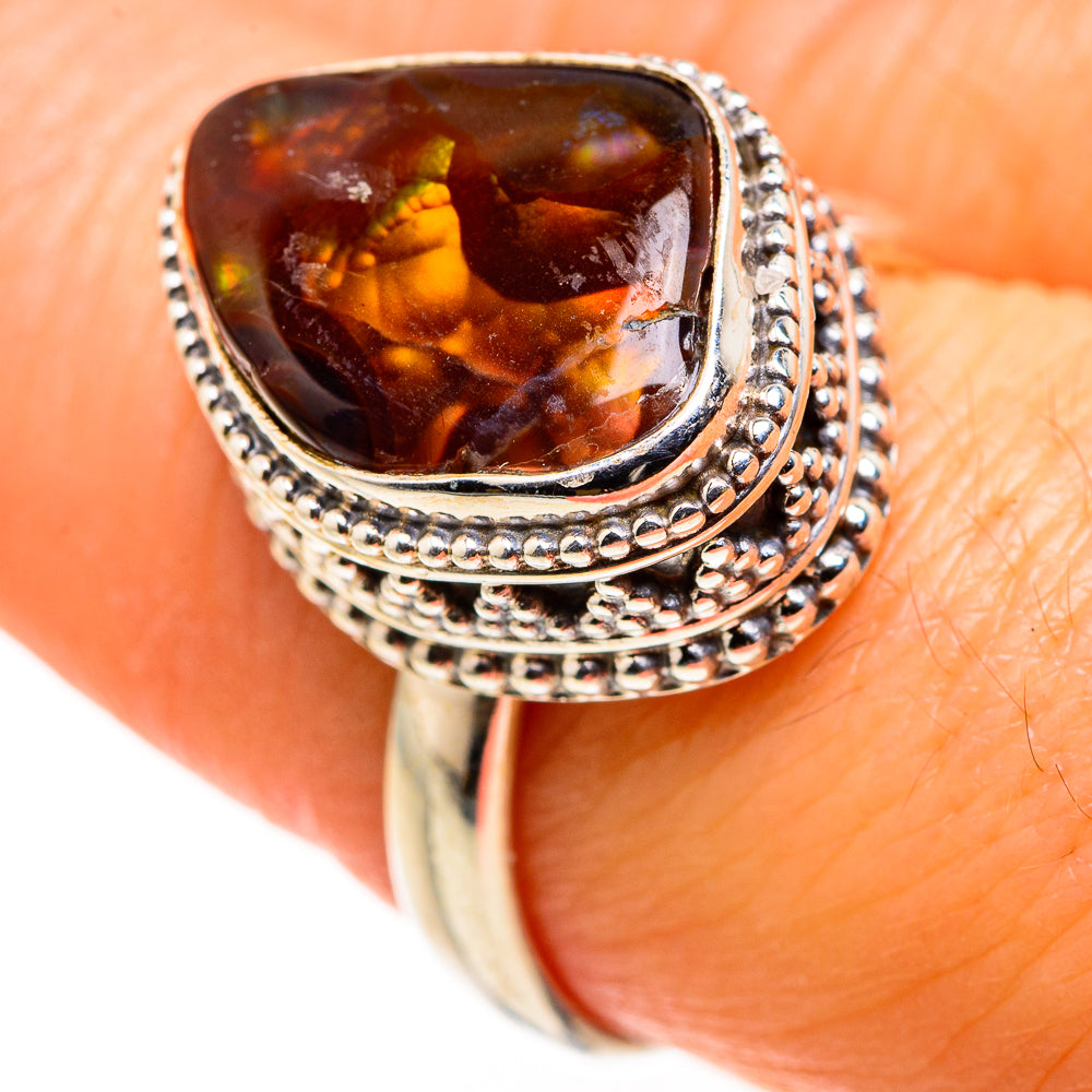 Mexican Fire Agate Rings handcrafted by Anasilvercos - RING127318