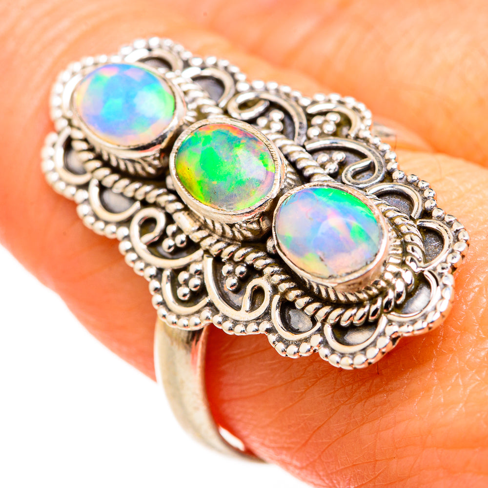 Ethiopian Opal Rings handcrafted by Anasilvercos - RING127326