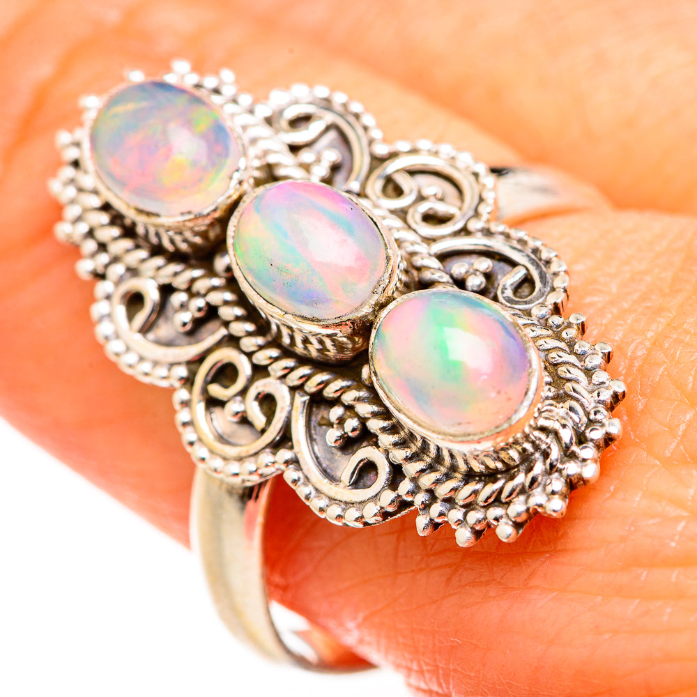 Ethiopian Opal Rings handcrafted by Anasilvercos - RING127336