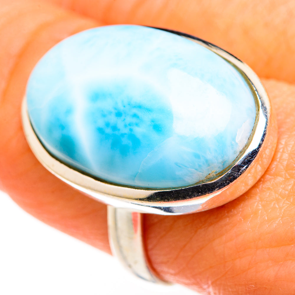 Larimar Rings handcrafted by Anasilvercos - RING127344