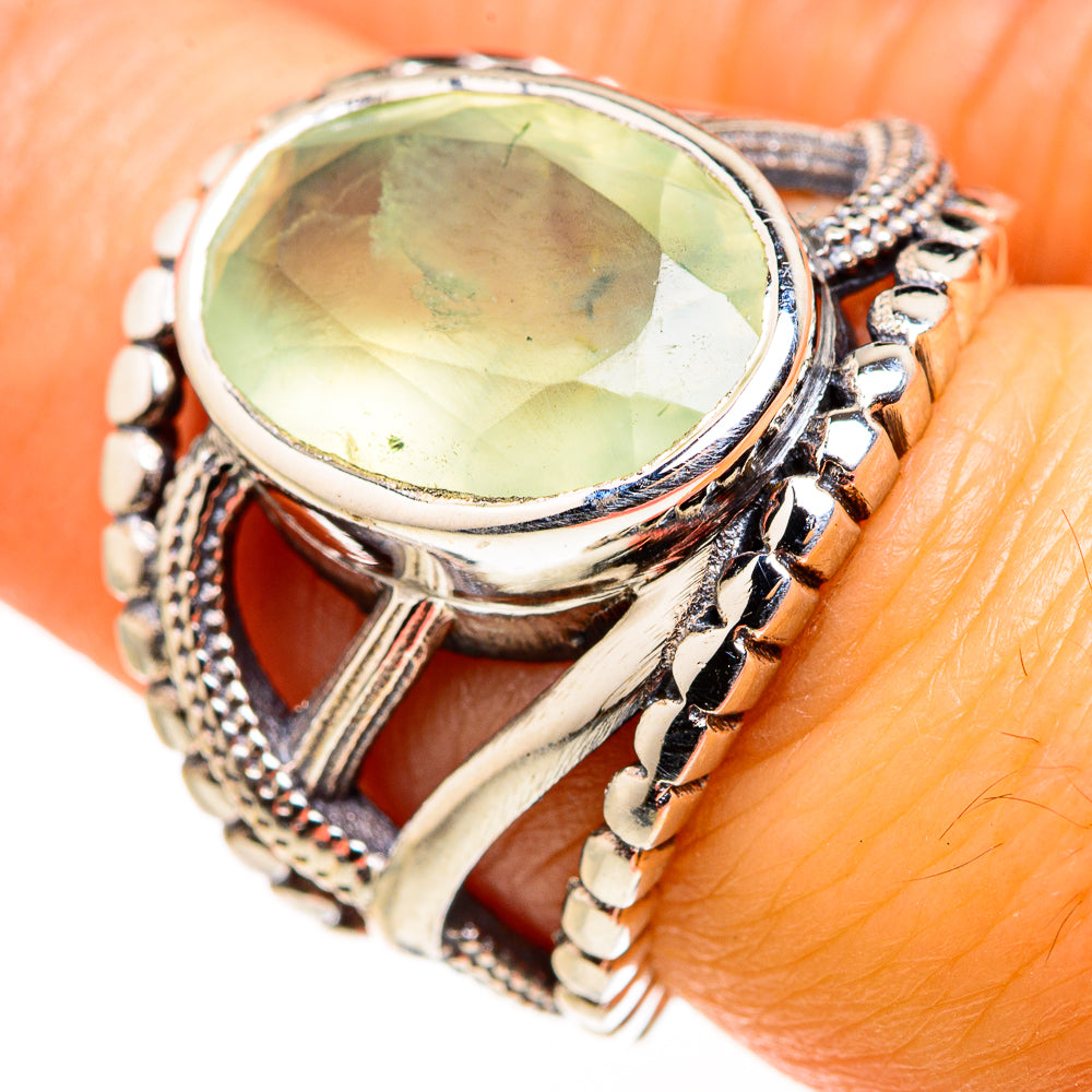 Prehnite Rings handcrafted by Anasilvercos - RING127346