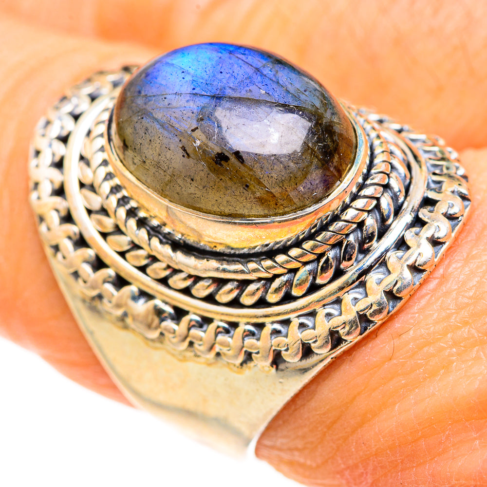 Labradorite Rings handcrafted by Anasilvercos - RING127350