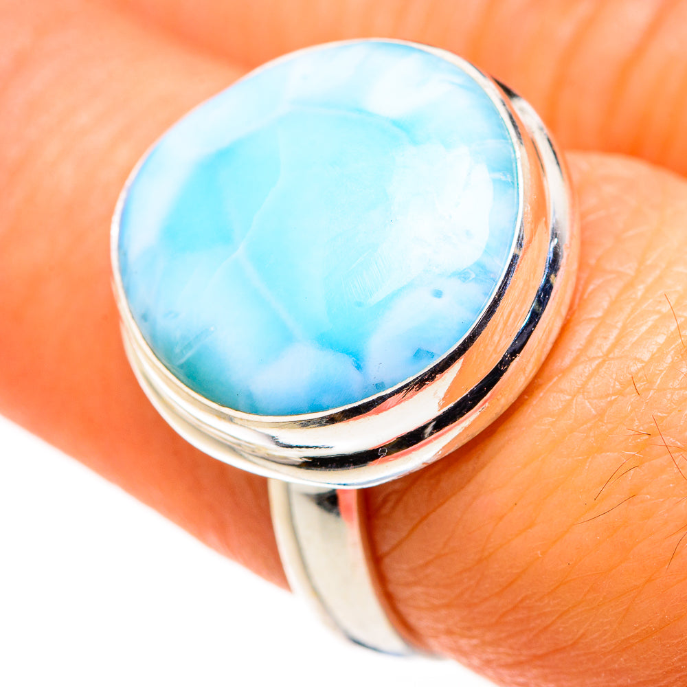 Larimar Rings handcrafted by Anasilvercos - RING127353