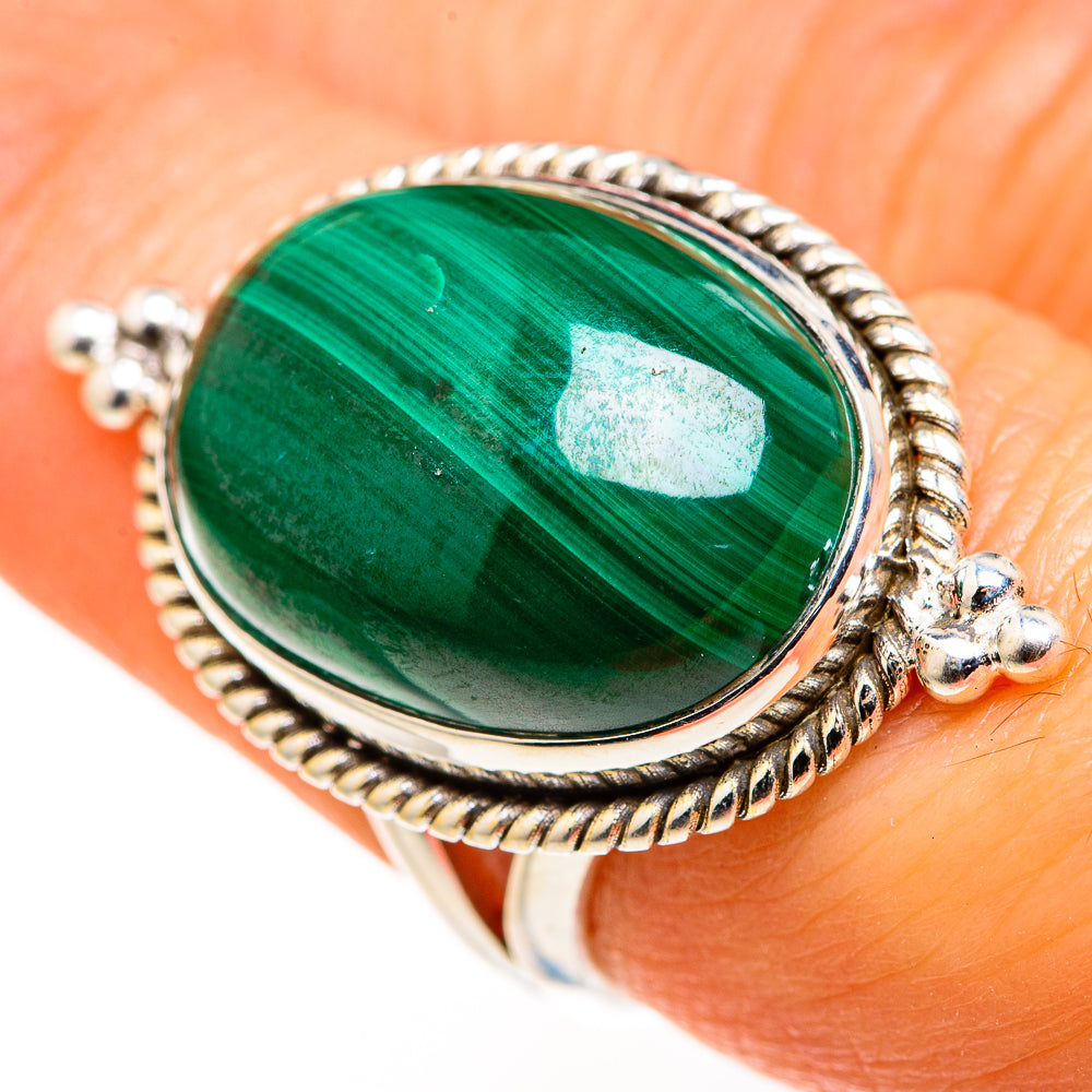 Malachite Rings handcrafted by Anasilvercos - RING127354