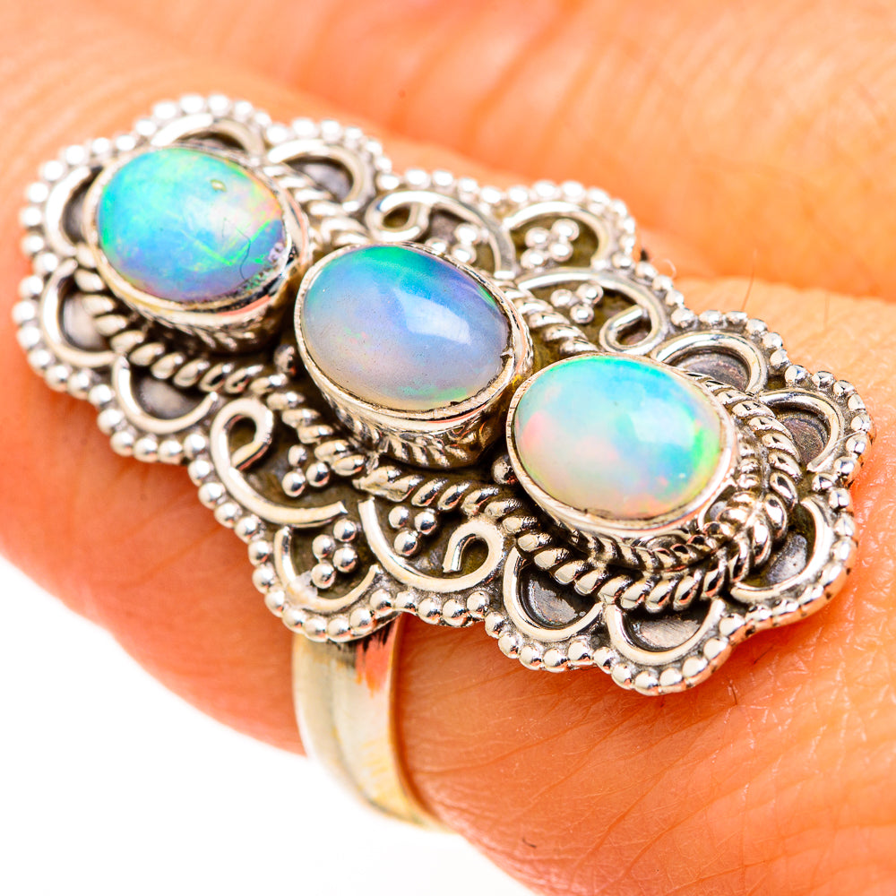 Ethiopian Opal Rings handcrafted by Anasilvercos - RING127358