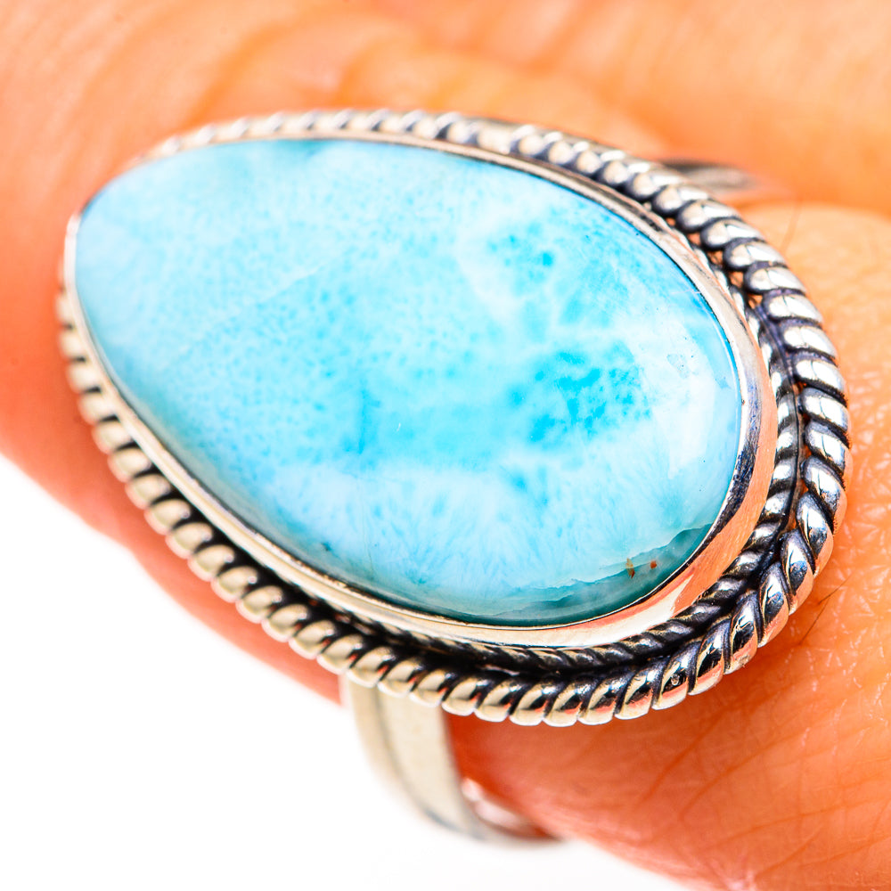 Larimar Rings handcrafted by Anasilvercos - RING127365
