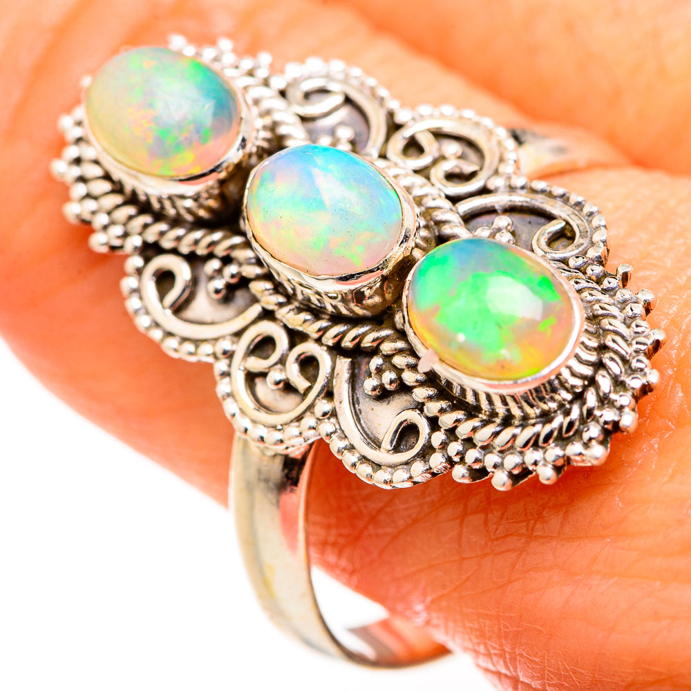 Ethiopian Opal Rings handcrafted by Anasilvercos - RING127373