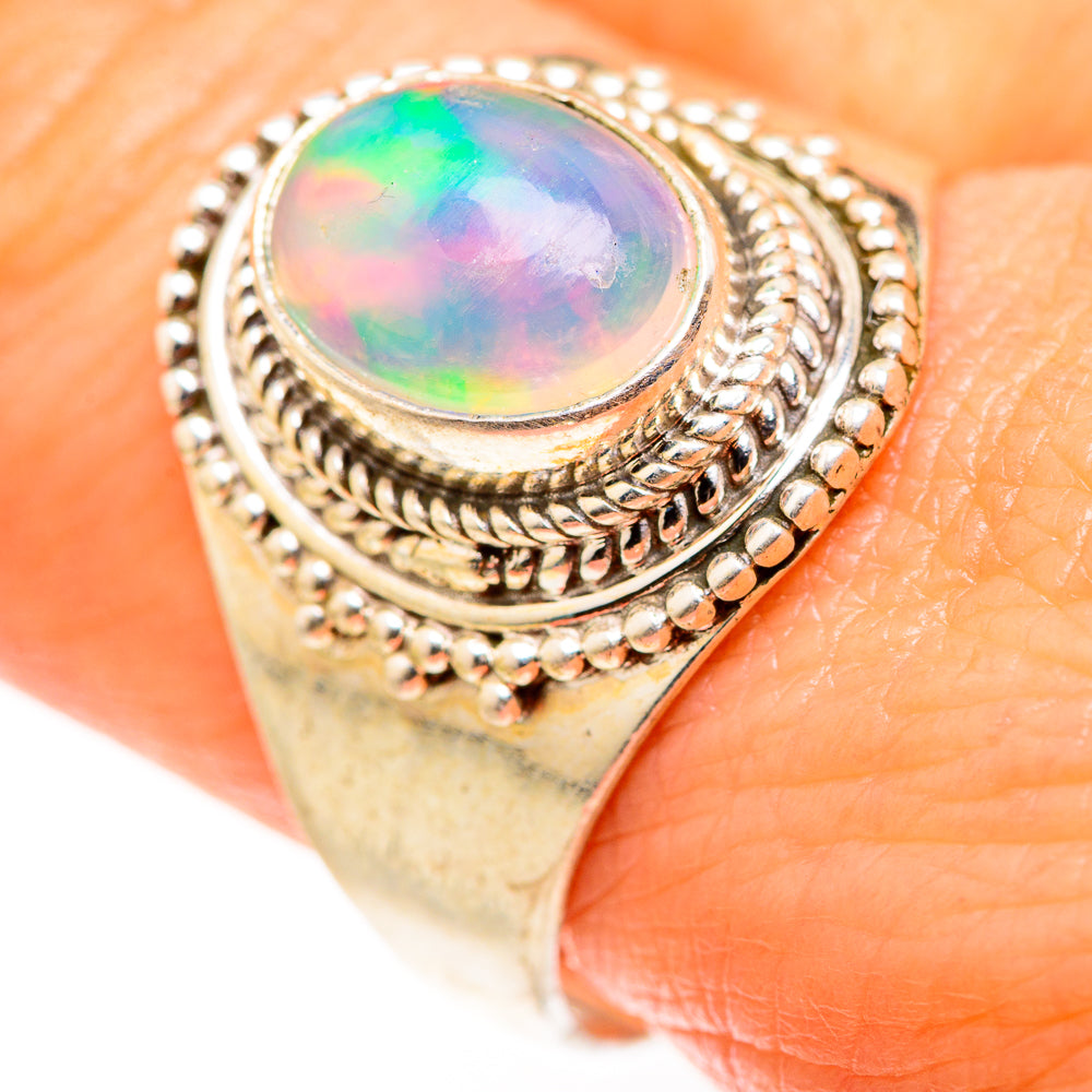 Ethiopian Opal Rings handcrafted by Anasilvercos - RING127386