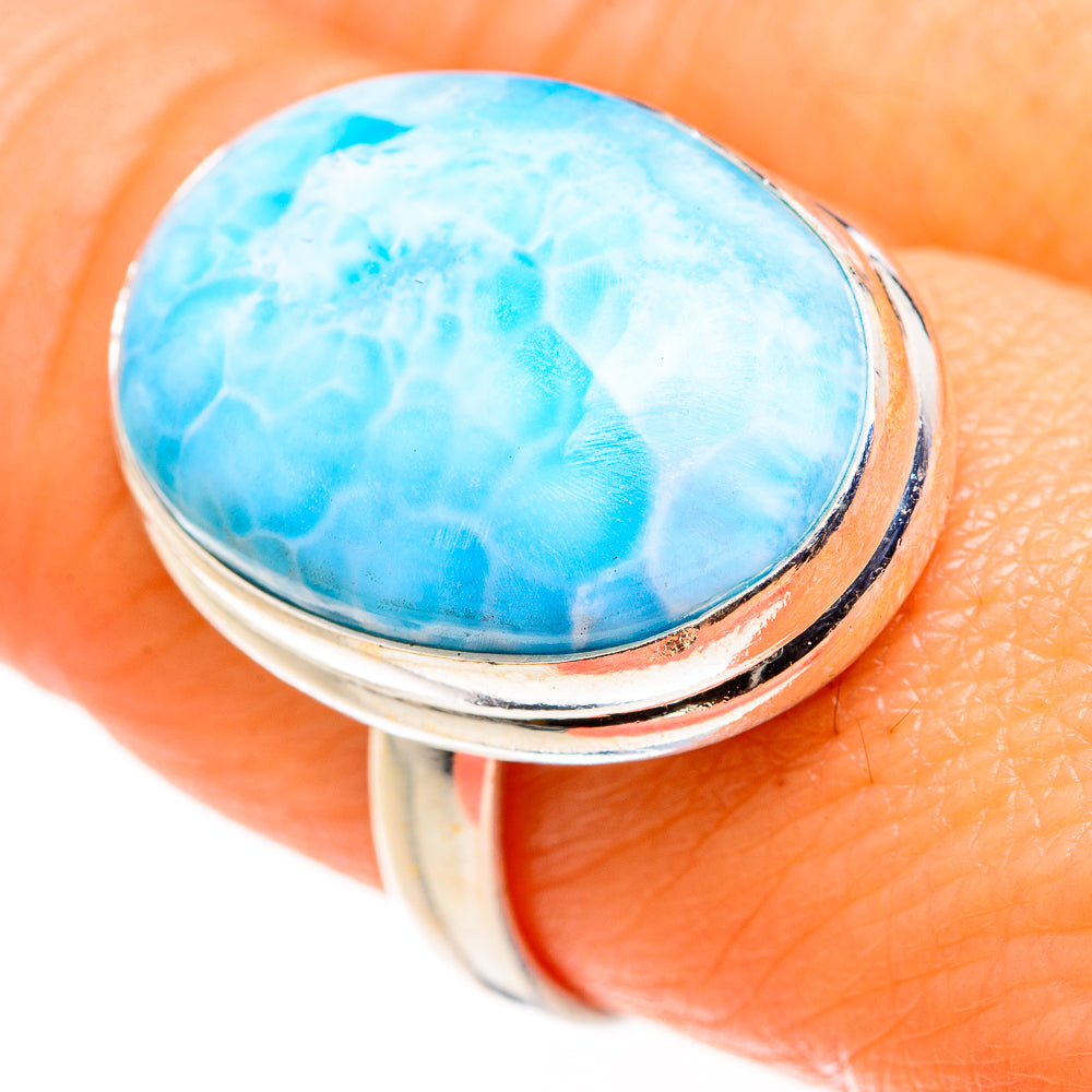 Larimar Rings handcrafted by Anasilvercos - RING127388