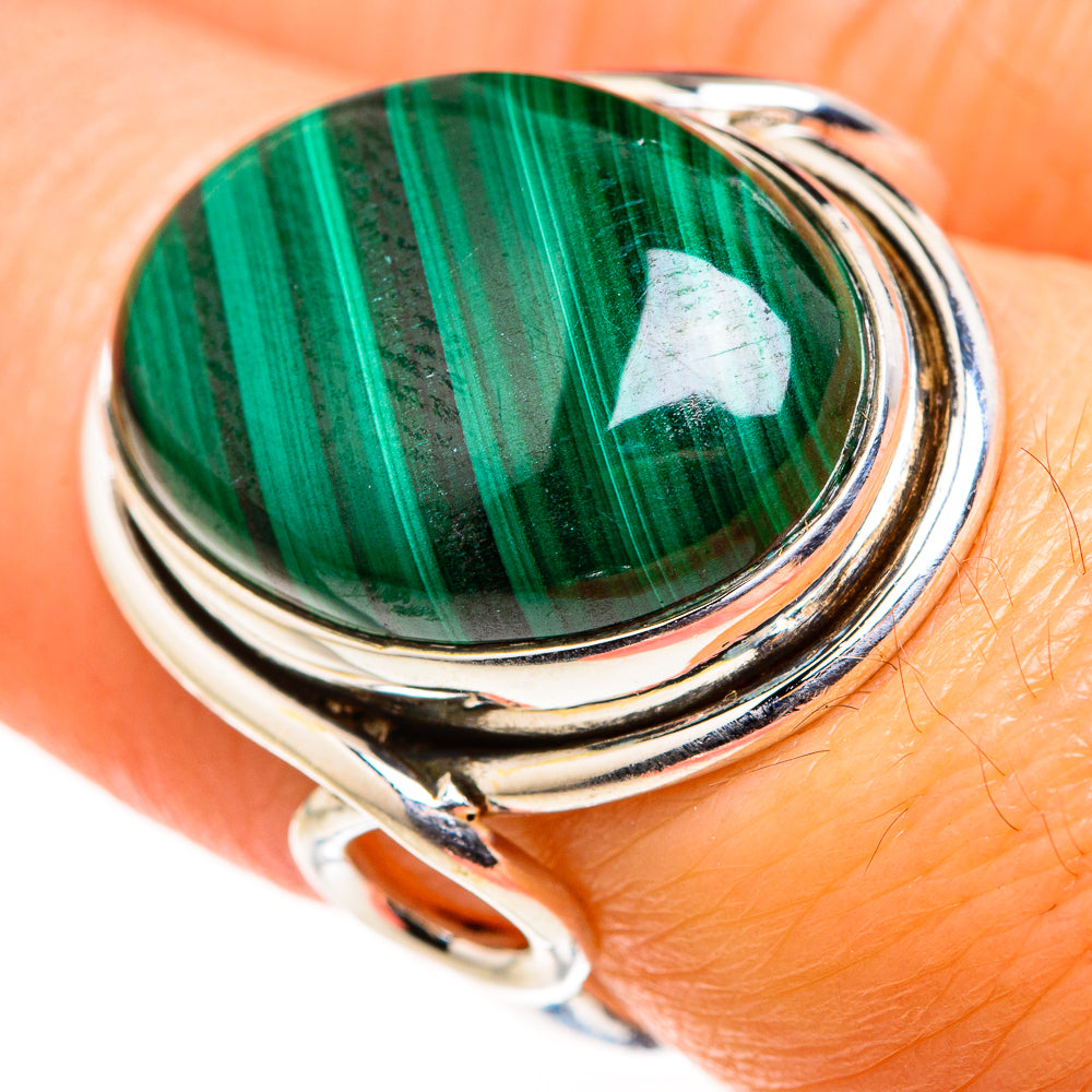 Malachite Rings handcrafted by Anasilvercos - RING127393
