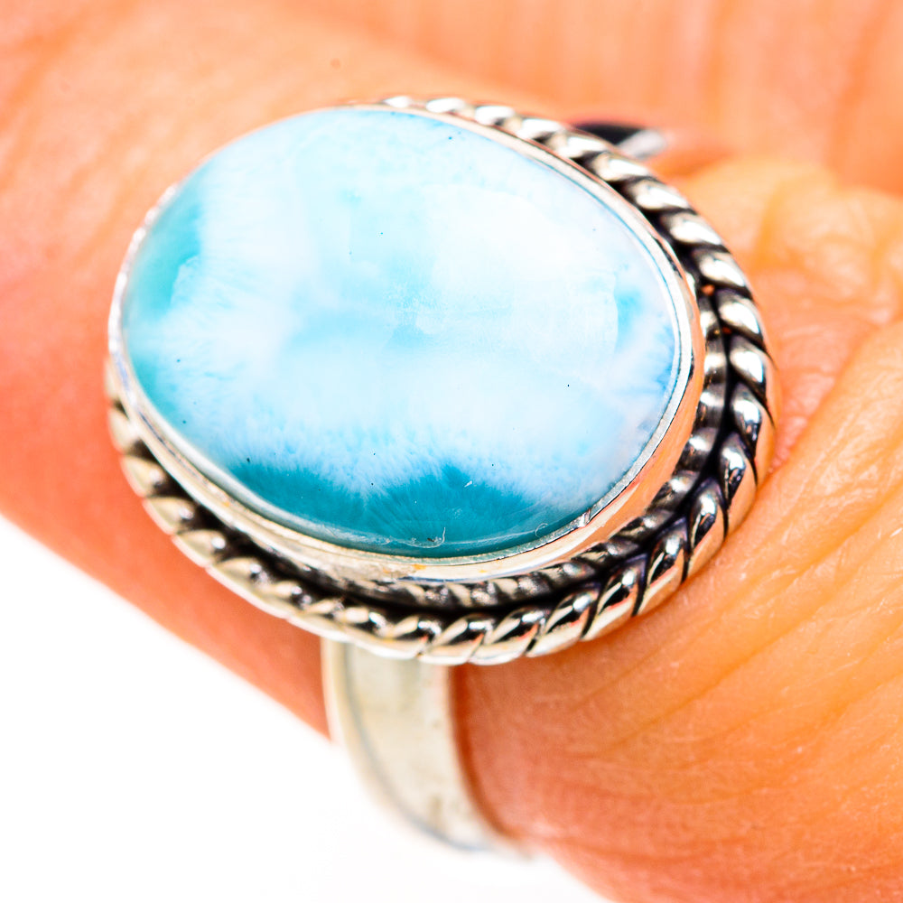 Larimar Rings handcrafted by Anasilvercos - RING127400