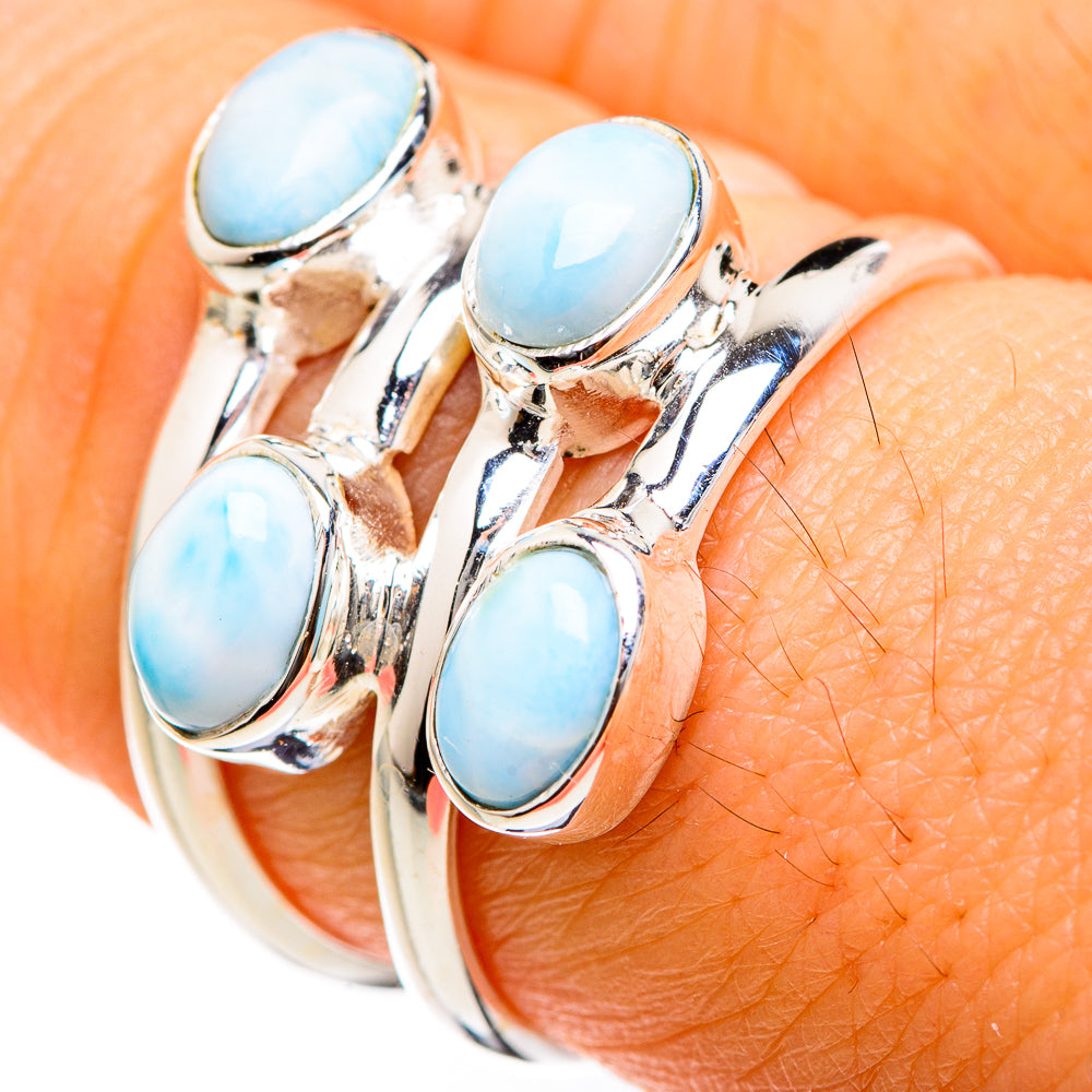 Larimar Rings handcrafted by Anasilvercos - RING127408