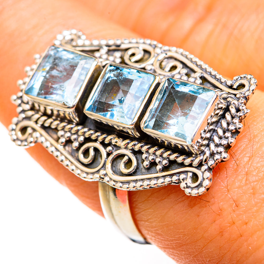 Blue Topaz Rings handcrafted by Anasilvercos - RING127410