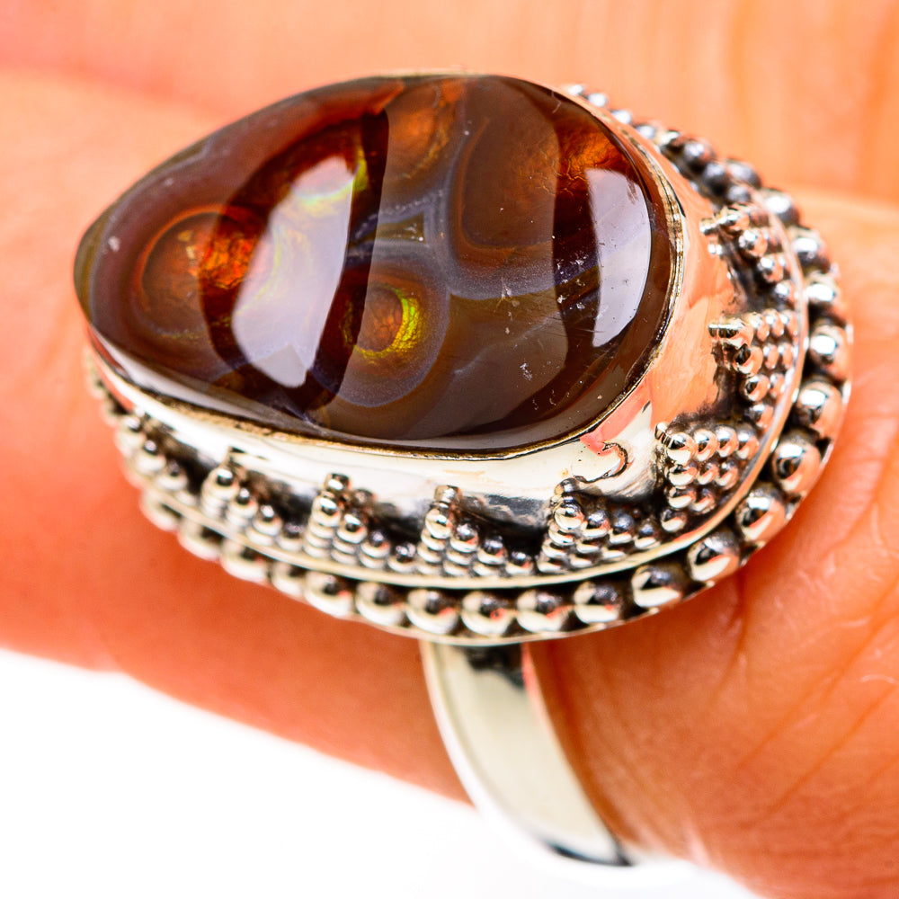 Mexican Fire Agate Rings handcrafted by Anasilvercos - RING127415
