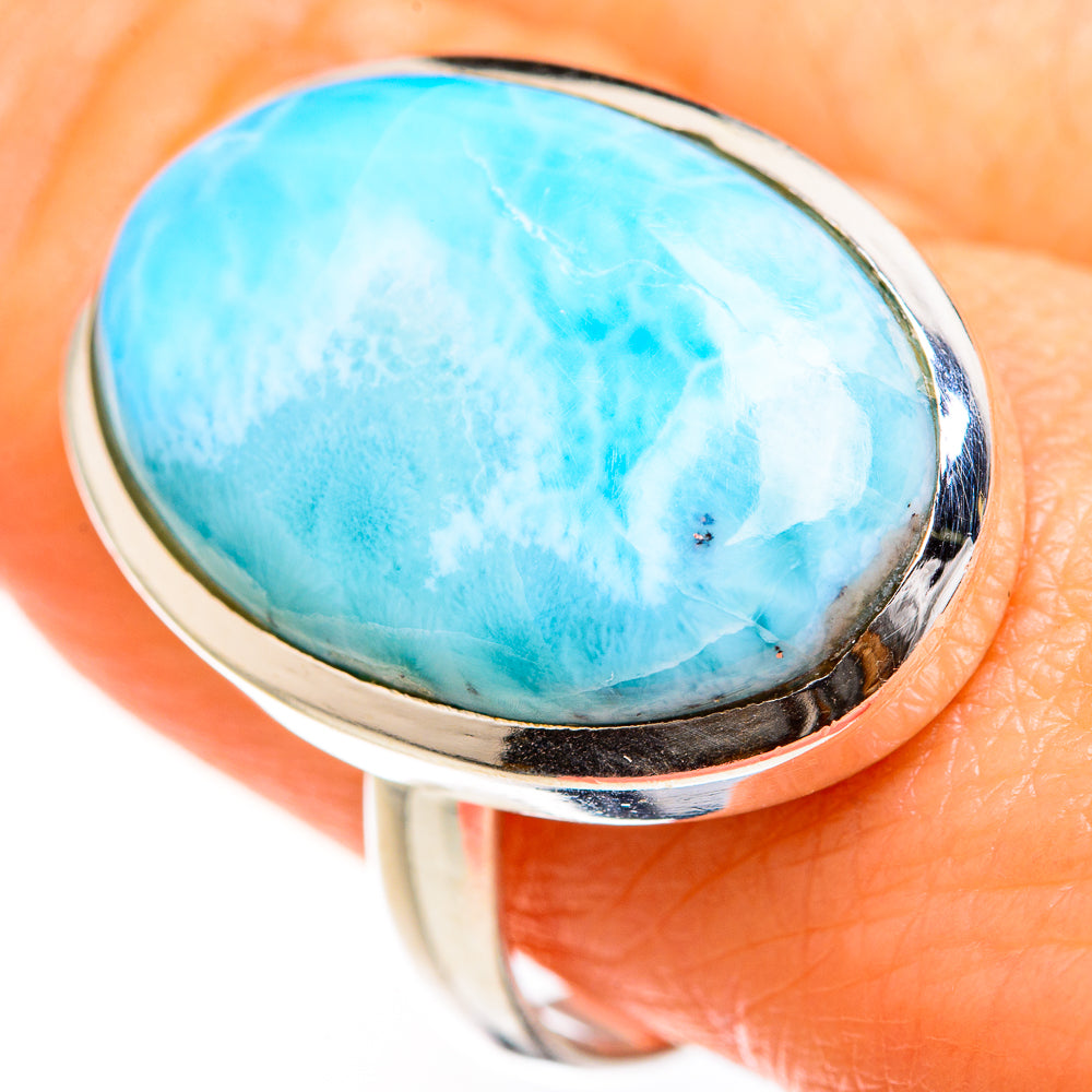 Larimar Rings handcrafted by Anasilvercos - RING127444