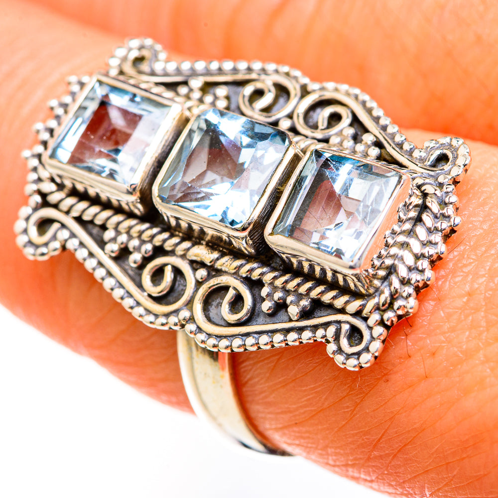 Blue Topaz Rings handcrafted by Anasilvercos - RING127447