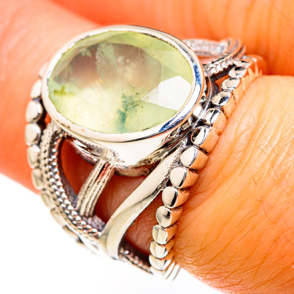 Prehnite Rings handcrafted by Anasilvercos - RING127450