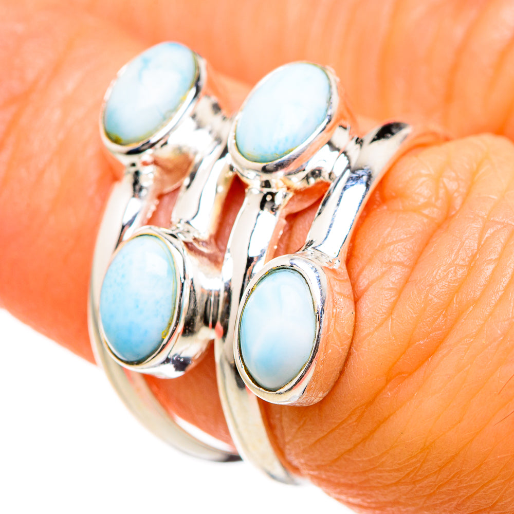 Larimar Rings handcrafted by Anasilvercos - RING127462