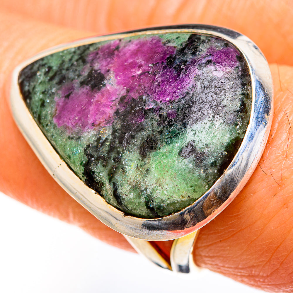 Ruby Zoisite Rings handcrafted by Anasilvercos - RING127467