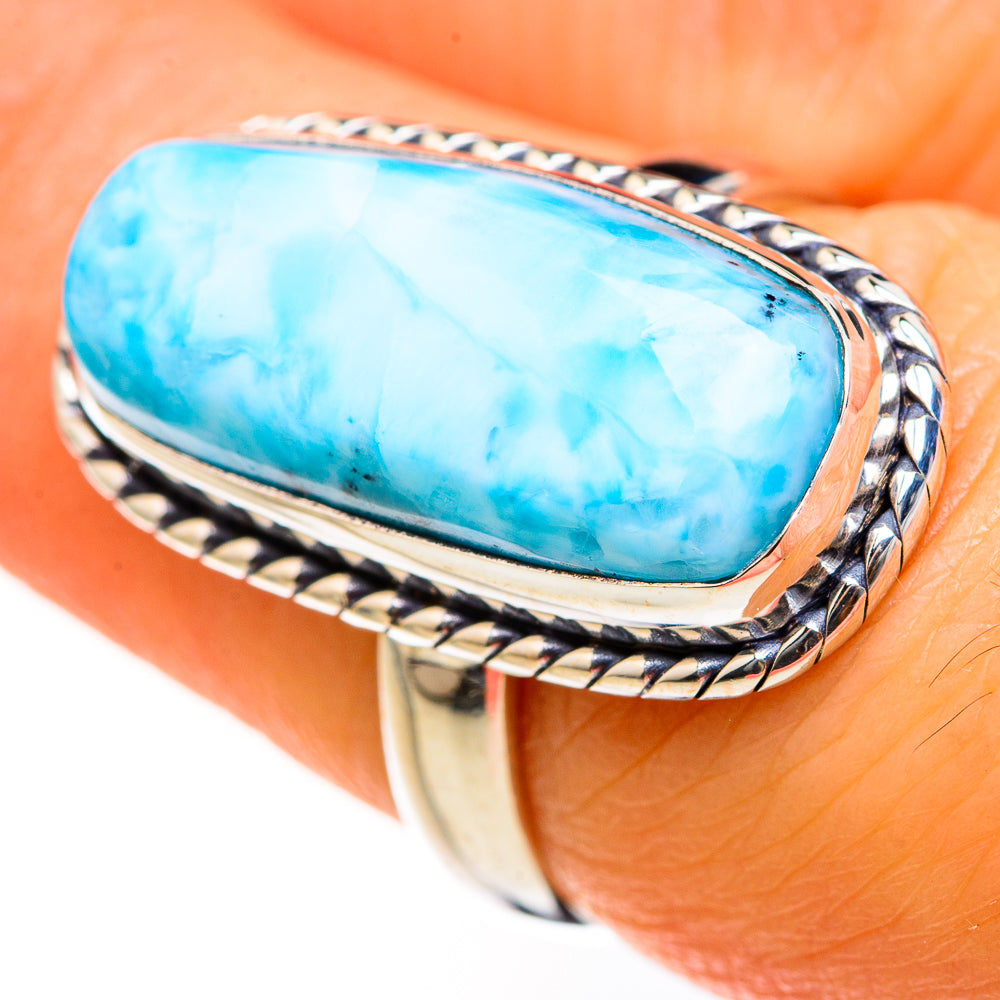 Larimar Rings handcrafted by Anasilvercos - RING127474