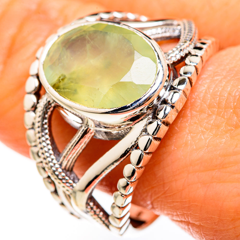 Prehnite Rings handcrafted by Anasilvercos - RING127478