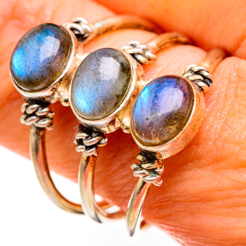 Labradorite Rings handcrafted by Anasilvercos - RING127488