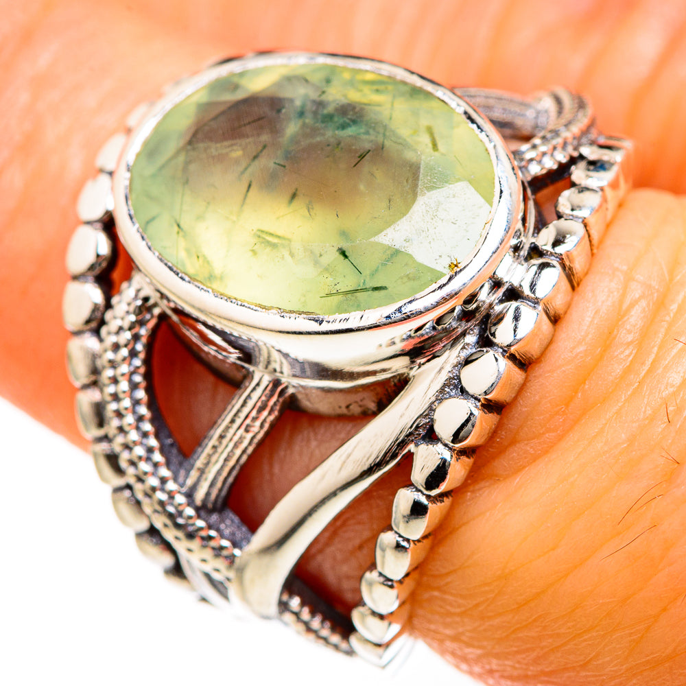Prehnite Rings handcrafted by Anasilvercos - RING127493