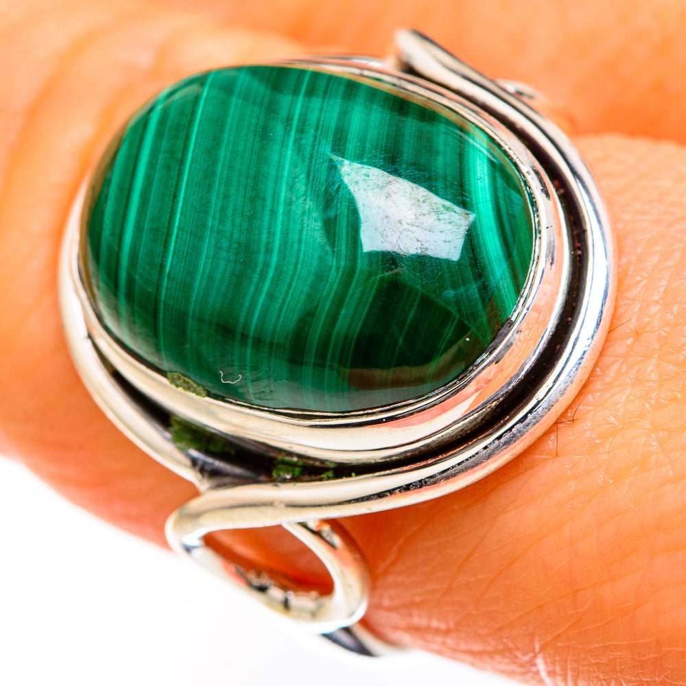 Malachite Rings handcrafted by Anasilvercos - RING127494