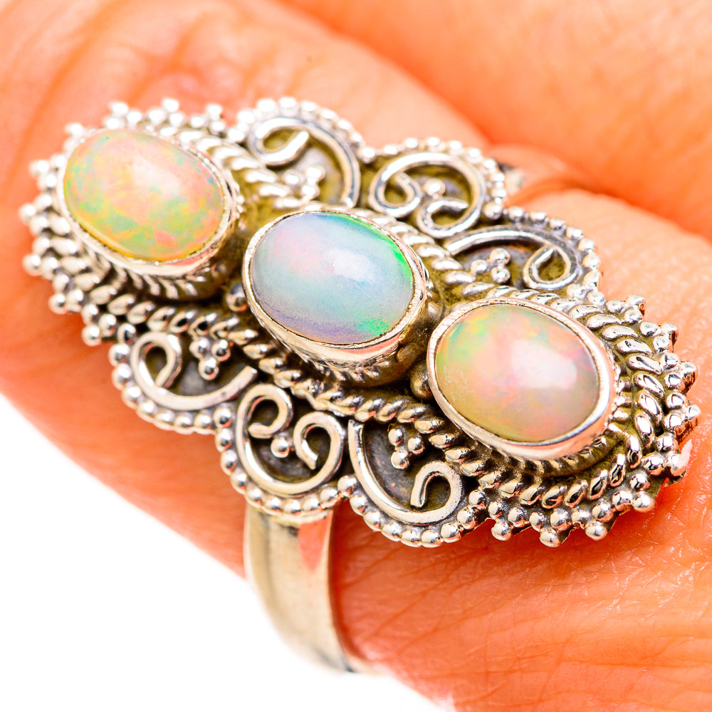 Ethiopian Opal Rings handcrafted by Anasilvercos - RING127501