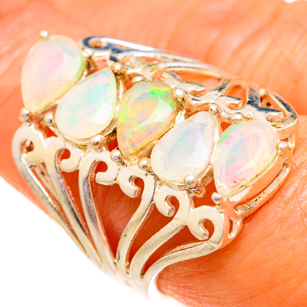 Ethiopian Opal Rings handcrafted by Anasilvercos - RING127502