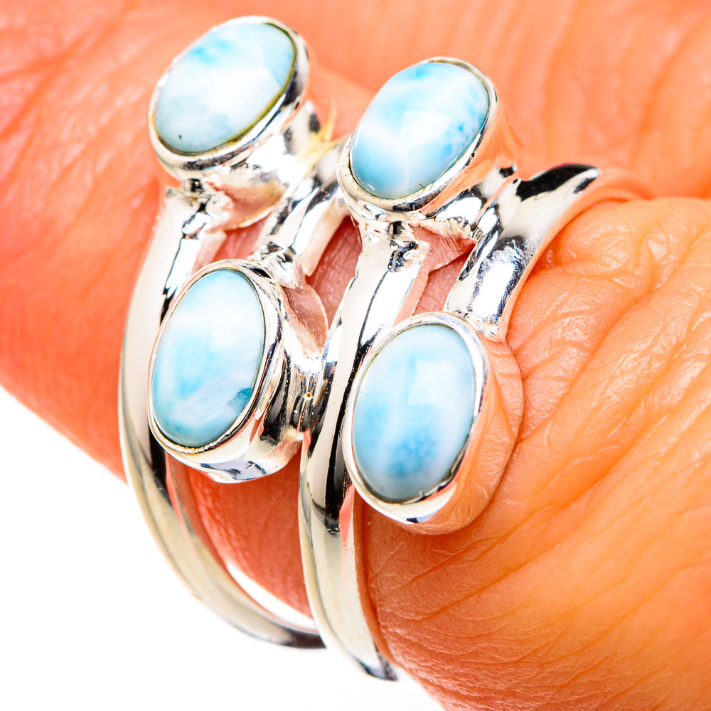 Larimar Rings handcrafted by Anasilvercos - RING127506
