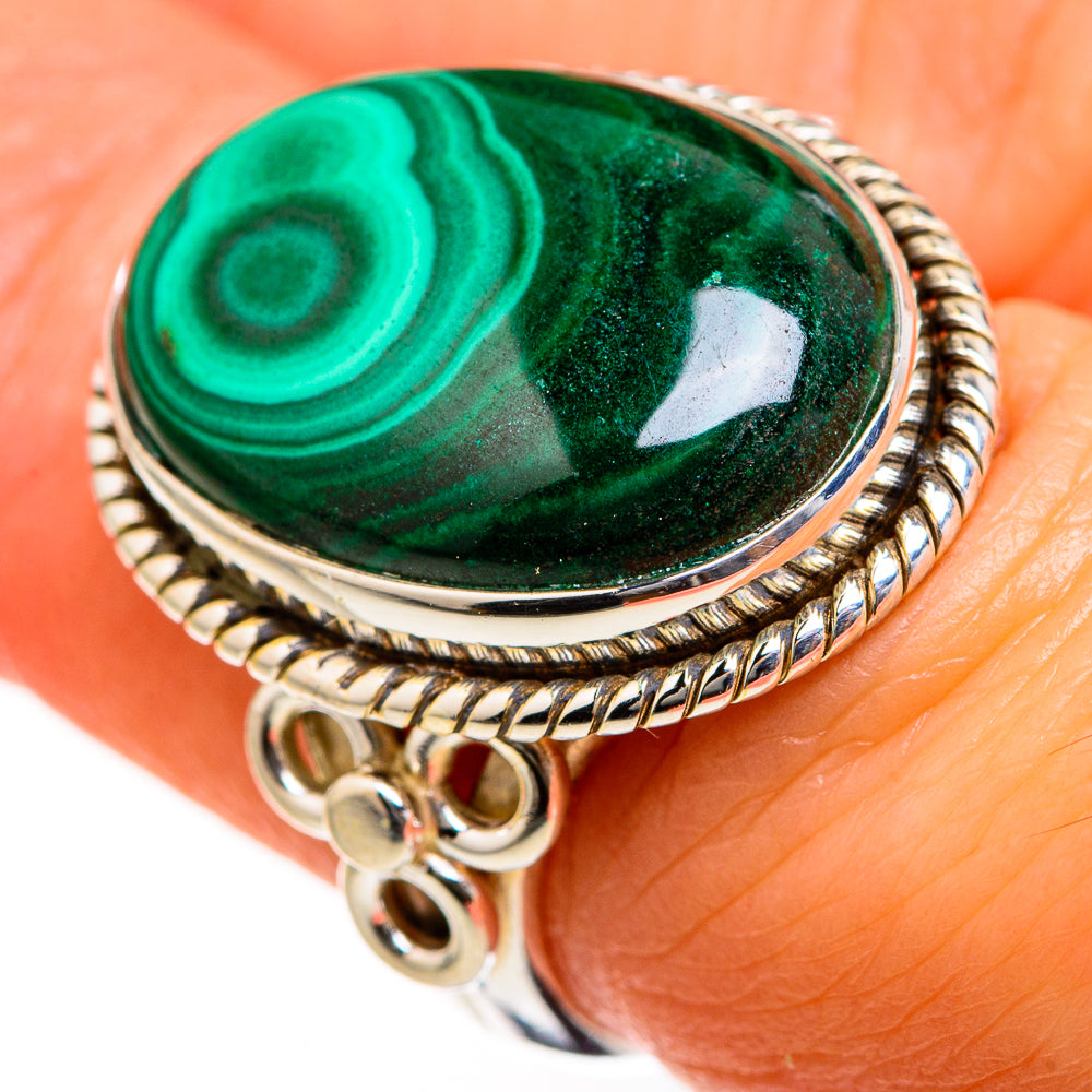 Malachite Rings handcrafted by Anasilvercos - RING127508