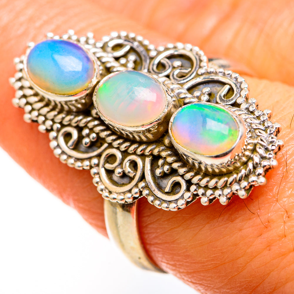 Ethiopian Opal Rings handcrafted by Anasilvercos - RING127517