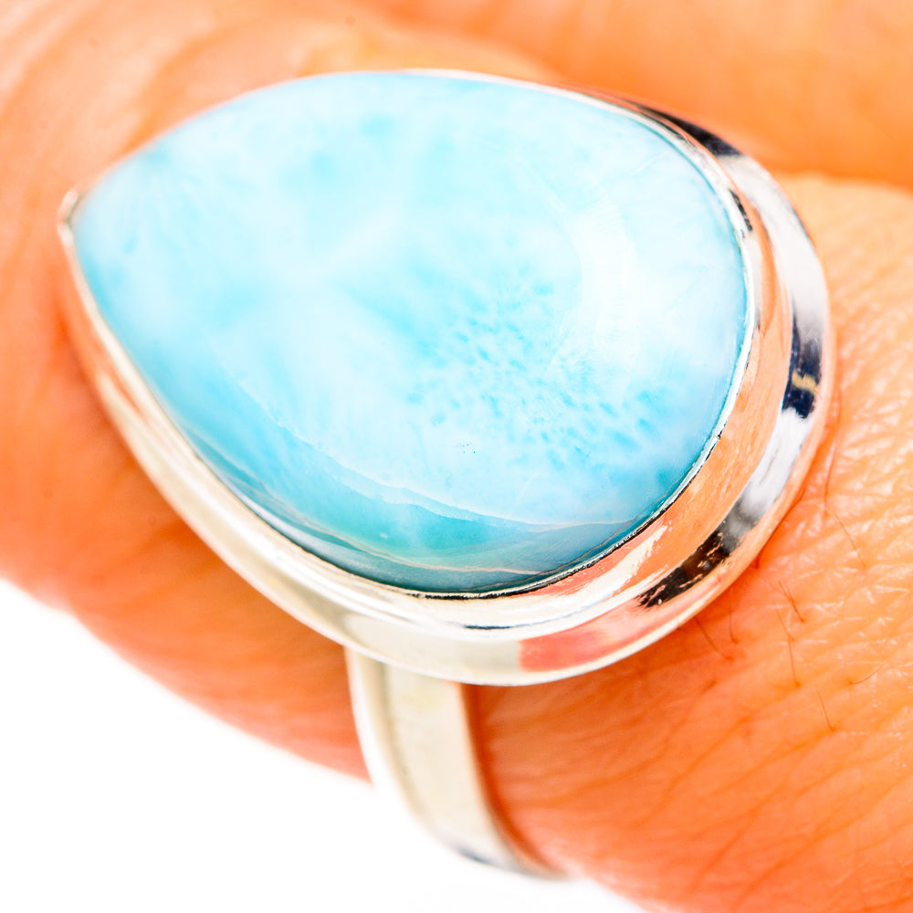 Larimar Rings handcrafted by Anasilvercos - RING127519