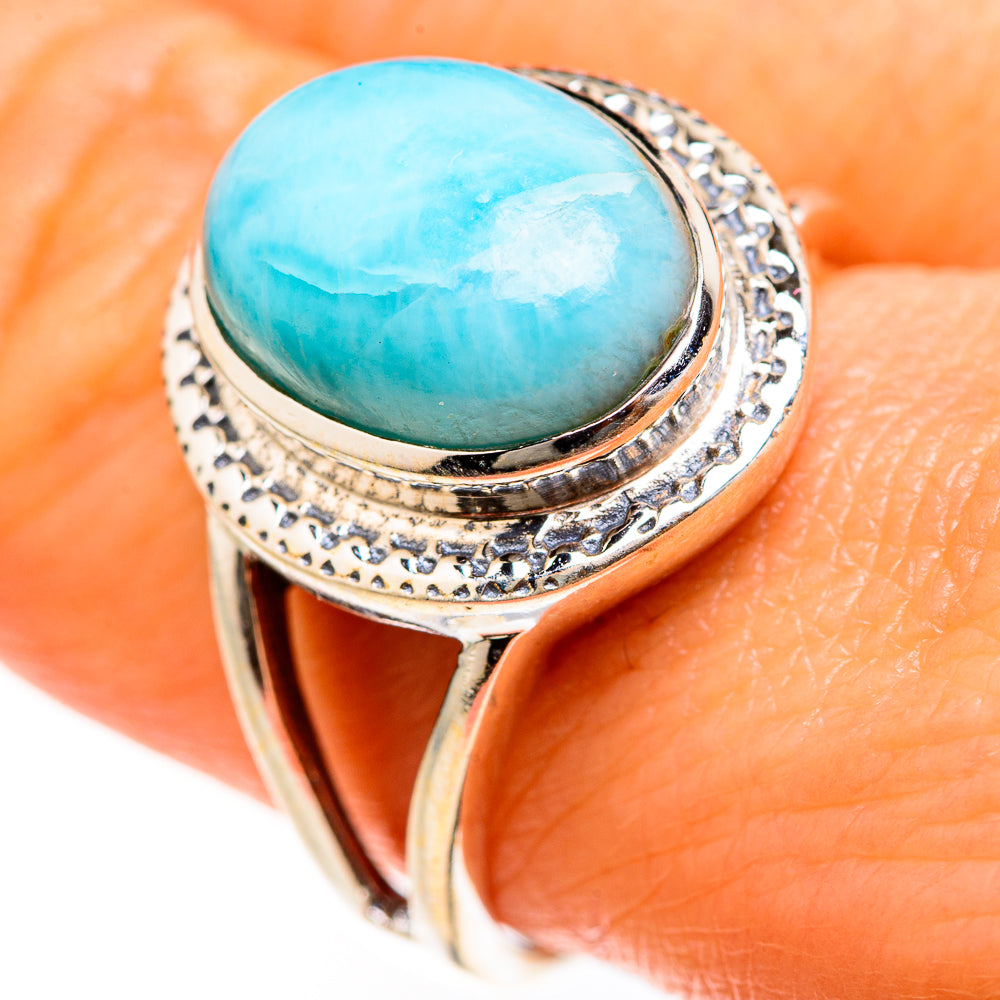 Larimar Rings handcrafted by Anasilvercos - RING127520