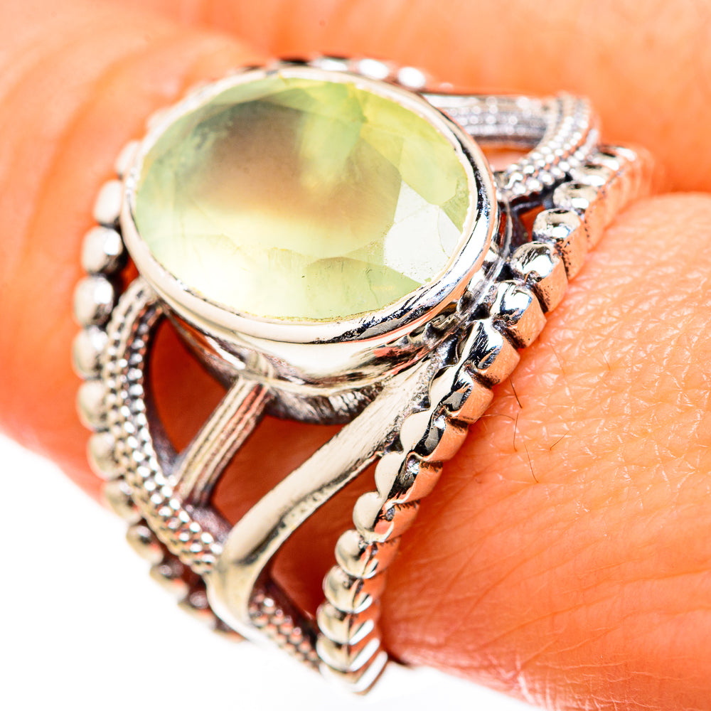 Prehnite Rings handcrafted by Anasilvercos - RING127524