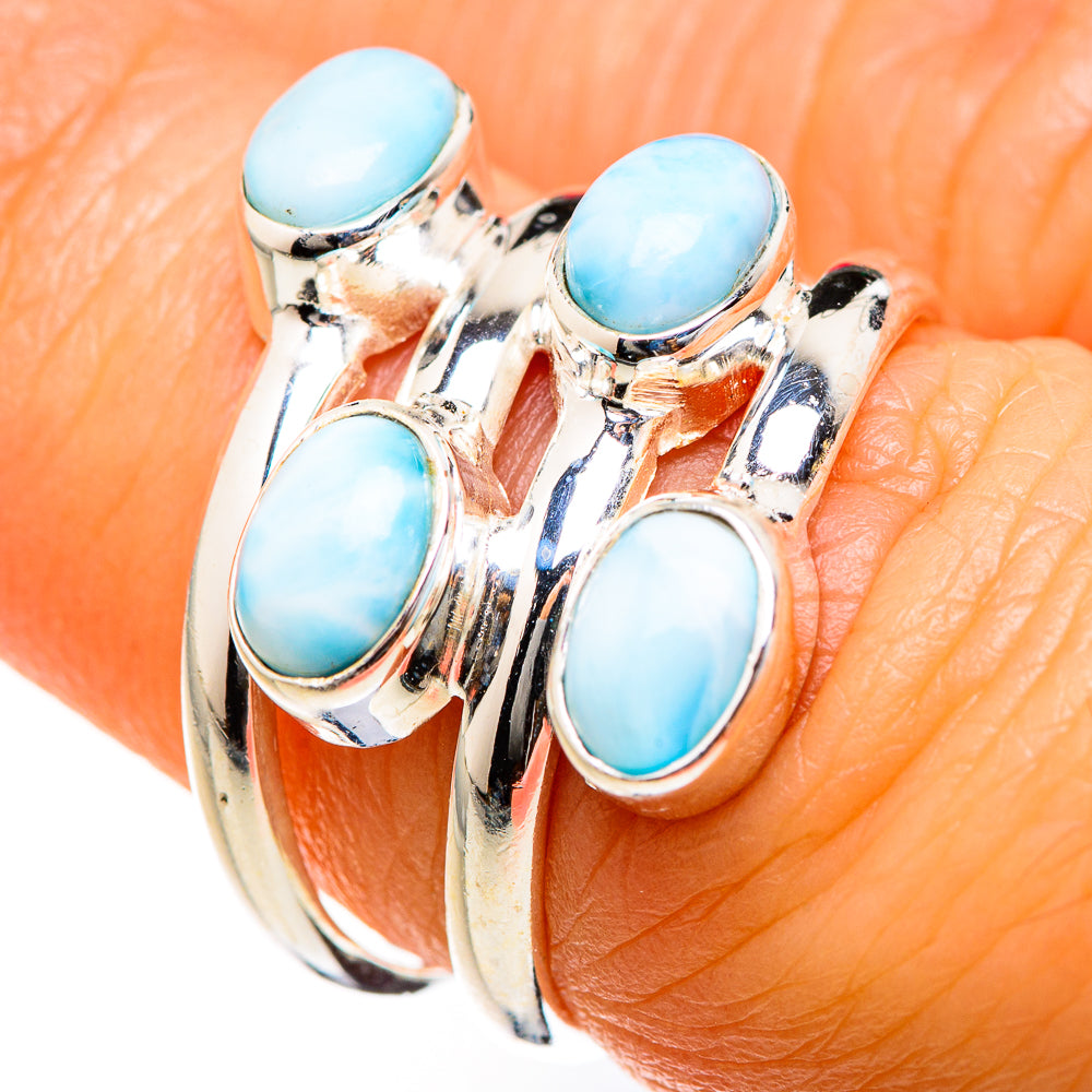 Larimar Rings handcrafted by Anasilvercos - RING127535
