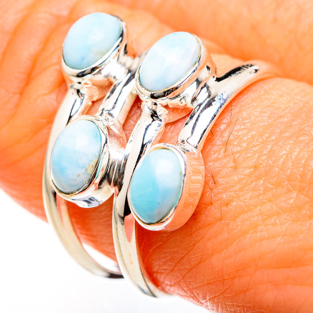 Larimar Rings handcrafted by Anasilvercos - RING127547