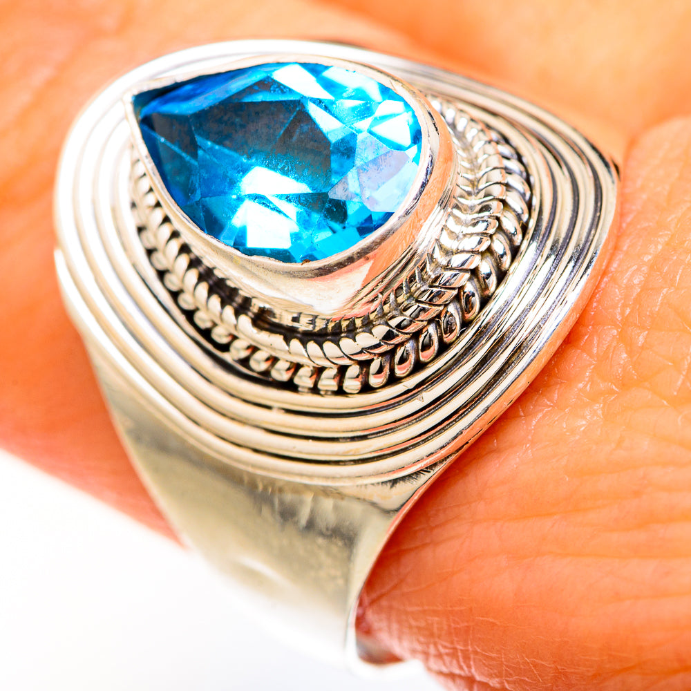 Blue Topaz Rings handcrafted by Anasilvercos - RING127551