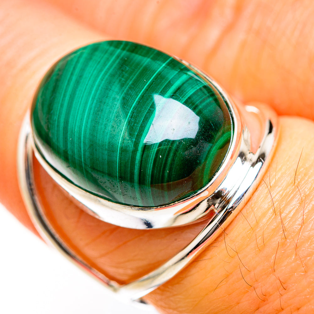 Malachite Rings handcrafted by Anasilvercos - RING127552
