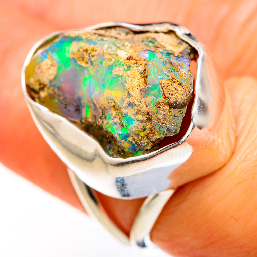 Ethiopian Opal Rings handcrafted by Anasilvercos - RING127556