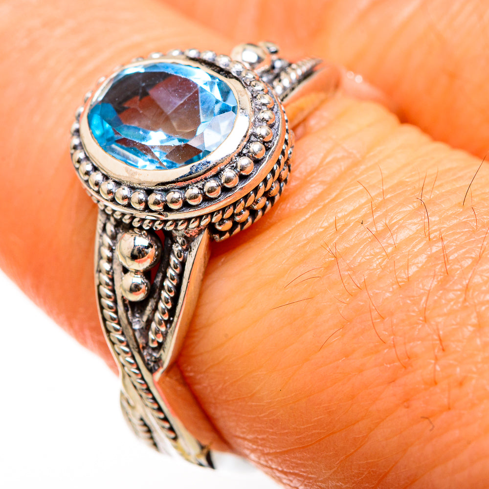Blue Topaz Rings handcrafted by Anasilvercos - RING127562