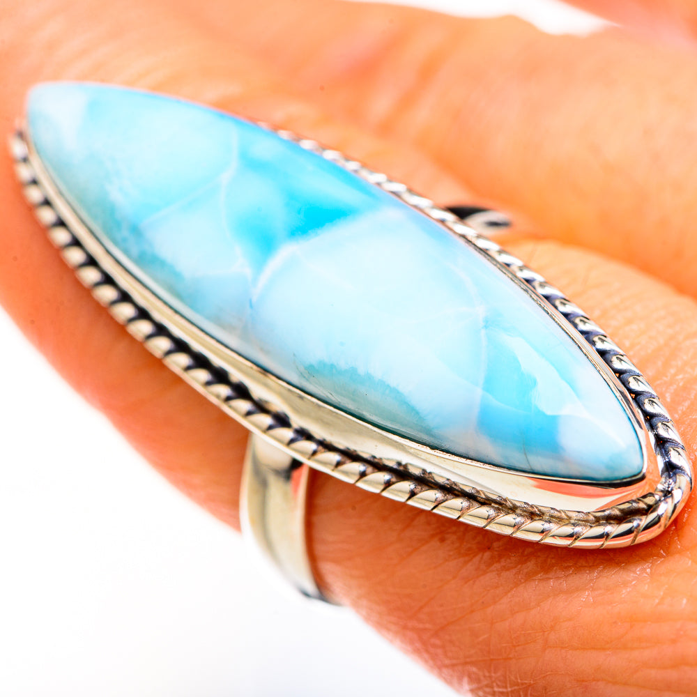 Larimar Rings handcrafted by Anasilvercos - RING127576