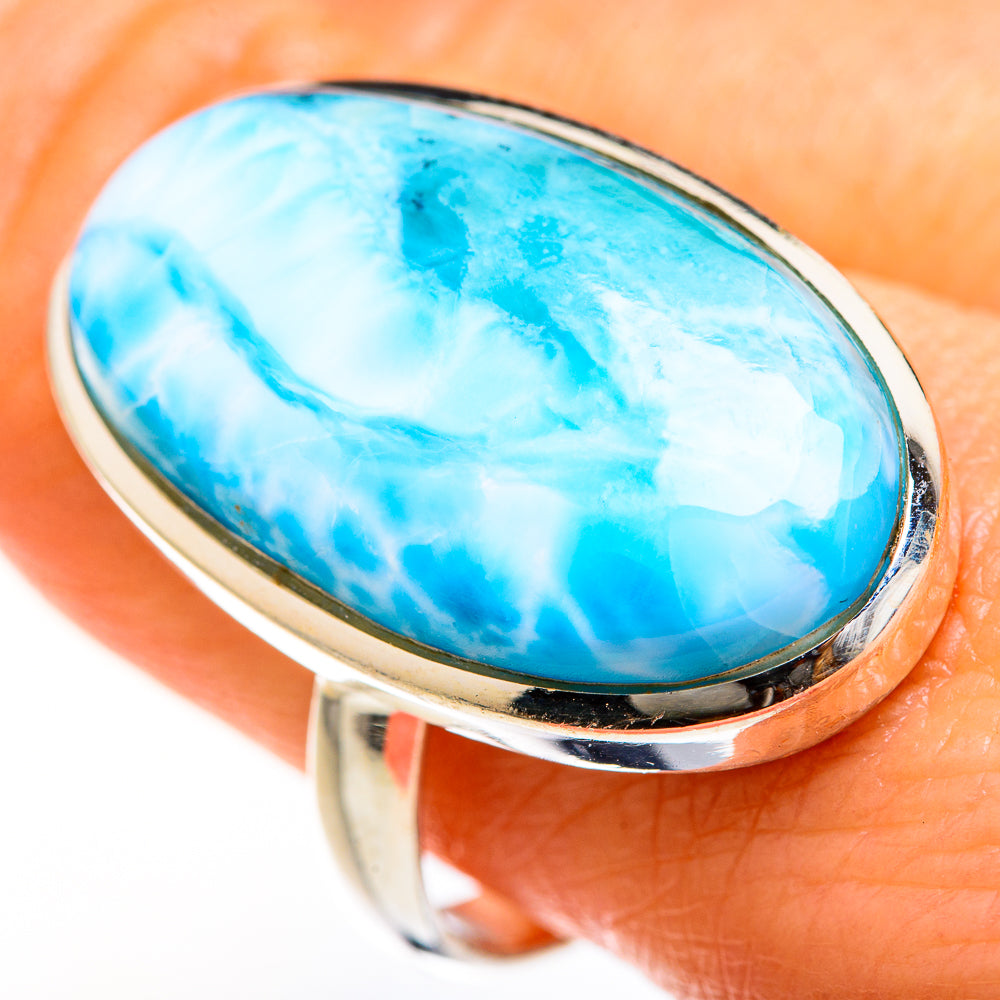 Larimar Rings handcrafted by Anasilvercos - RING127578