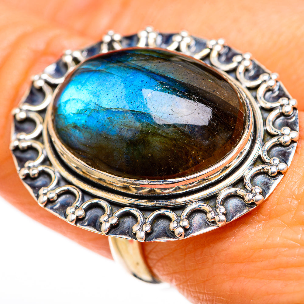 Labradorite Rings handcrafted by Anasilvercos - RING127605